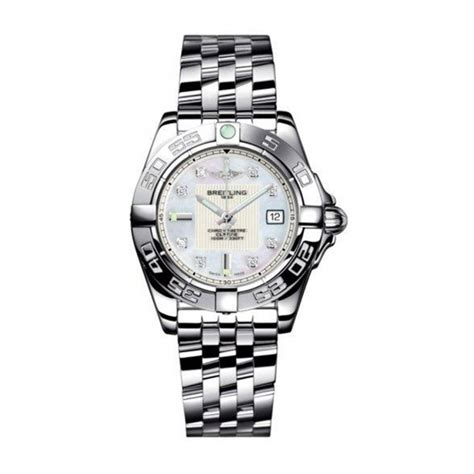 Ladies Breitling Galactic 32 Mother of Pearl Diamond Dial